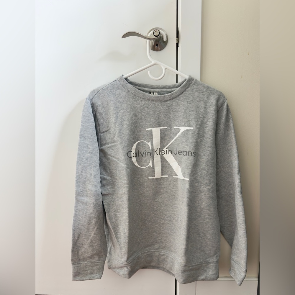 Calvin Klein Monologo Fleece Relaxed Crewneck Sweatshirt